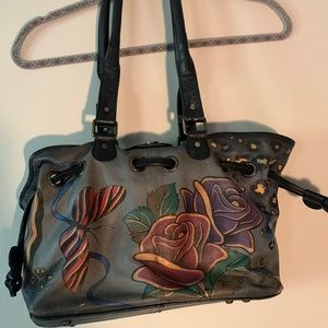 ANUSCHKA  BAG …. Comfortable size and in great shape.  Beautiful dark gray/black
